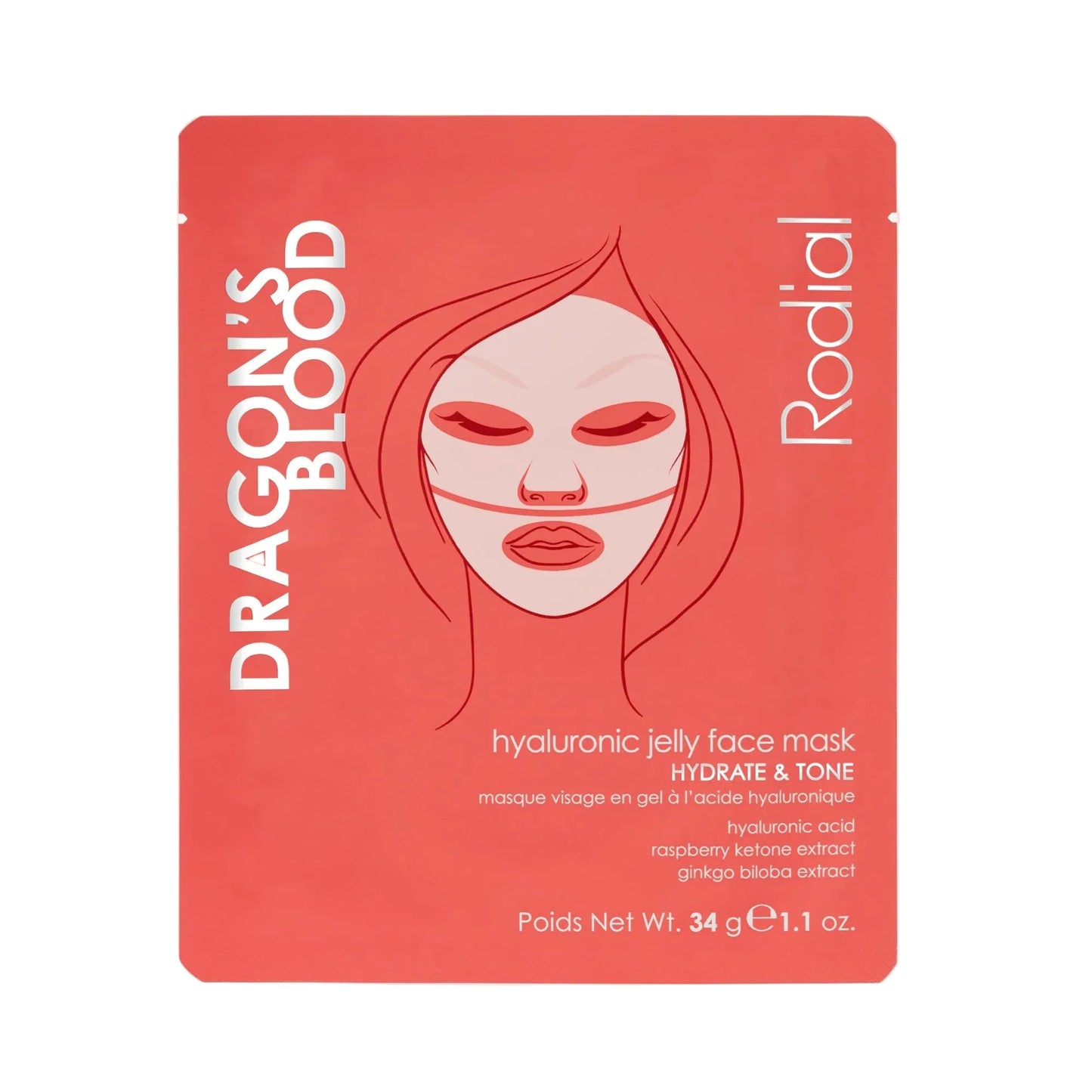 Rodial Dragon's Blood Hyaluronic Jelly Face Mask 34g - Single Mask