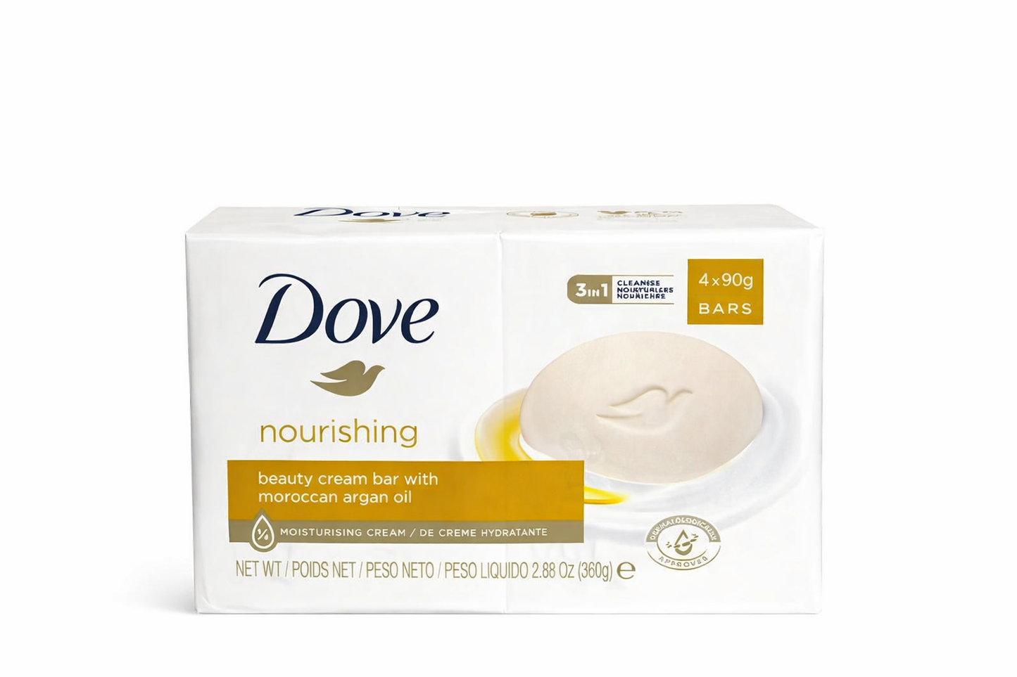 Dove Nourishing Beauty Cream Bar Soap 4 X 90g