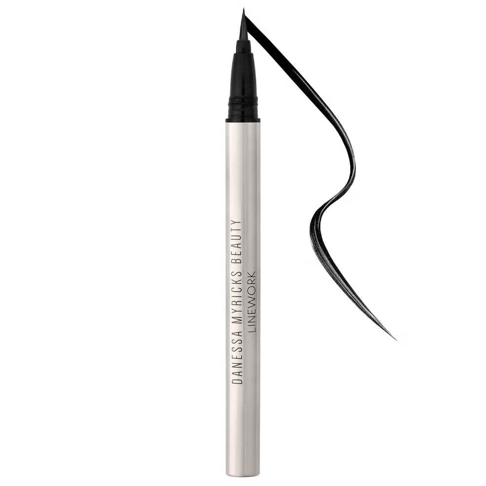 Danessa Myricks Beauty Linework Paintbrush Fluid Eyeliner Onyx