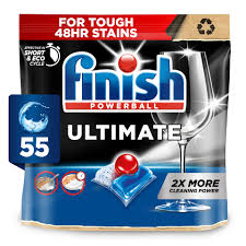 Finish Dishwasher Tablet, Ultimate, 55 Tablets,