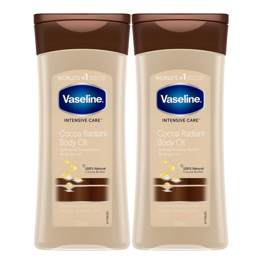 Vaseline Total Moisture Cocoa Radiant Body Gel Oil 2 x 200ml
