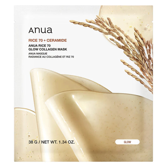 Anua Rice 70+ Ceramide Glow Collagen Mask 38g