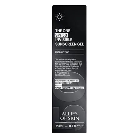 Allies of Skin The One SPF 50 Invisible Sunscreen Gel 20ml