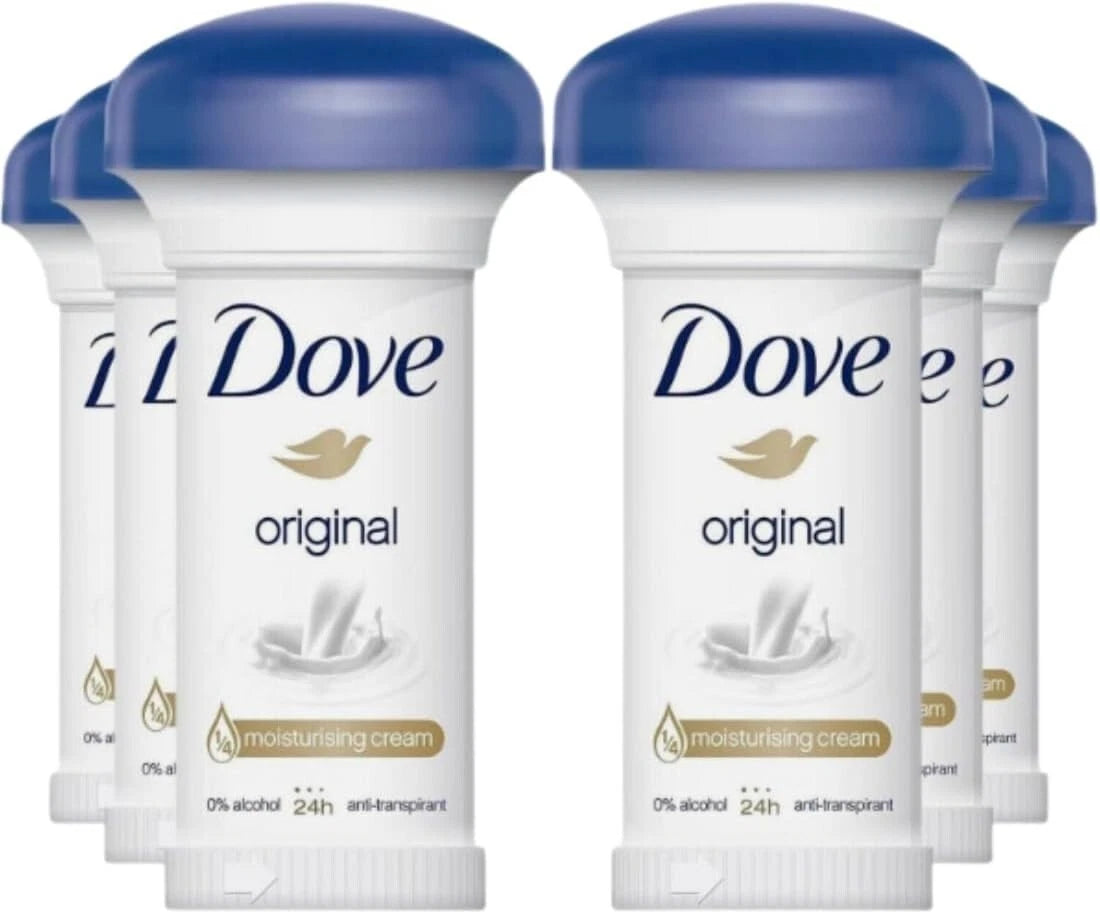 Dove Original Anti-Perspirant Deodorant Cream Mushroom 6 x 50 ml
