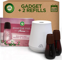 Air Wick Essential Mist Bundle Kit "Peony & Jasmine" 1 Device & 2 Refills