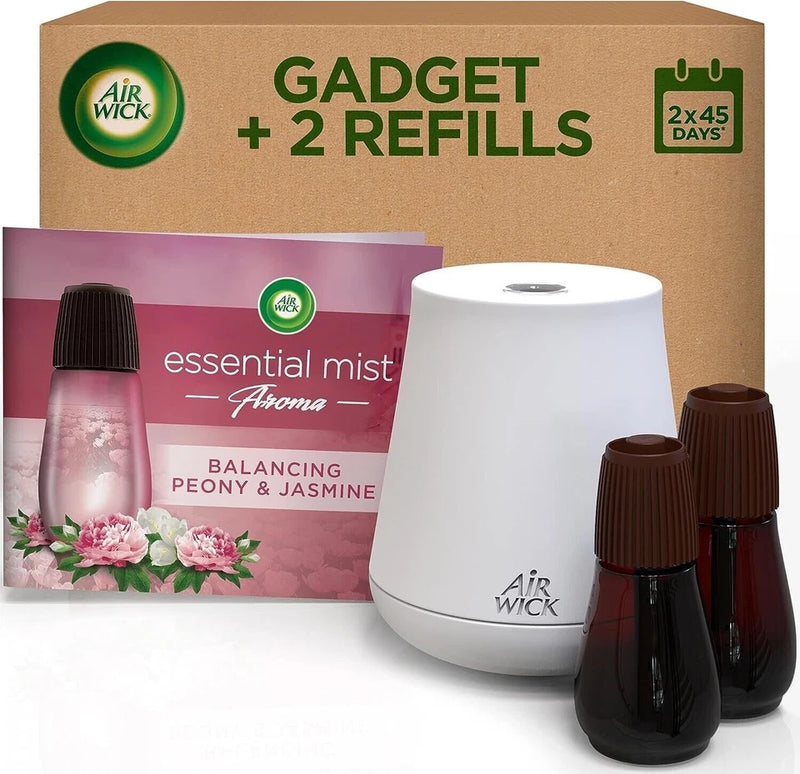 Air Wick Essential Mist Bundle Kit "Peony & Jasmine" 1 Device & 2 Refills